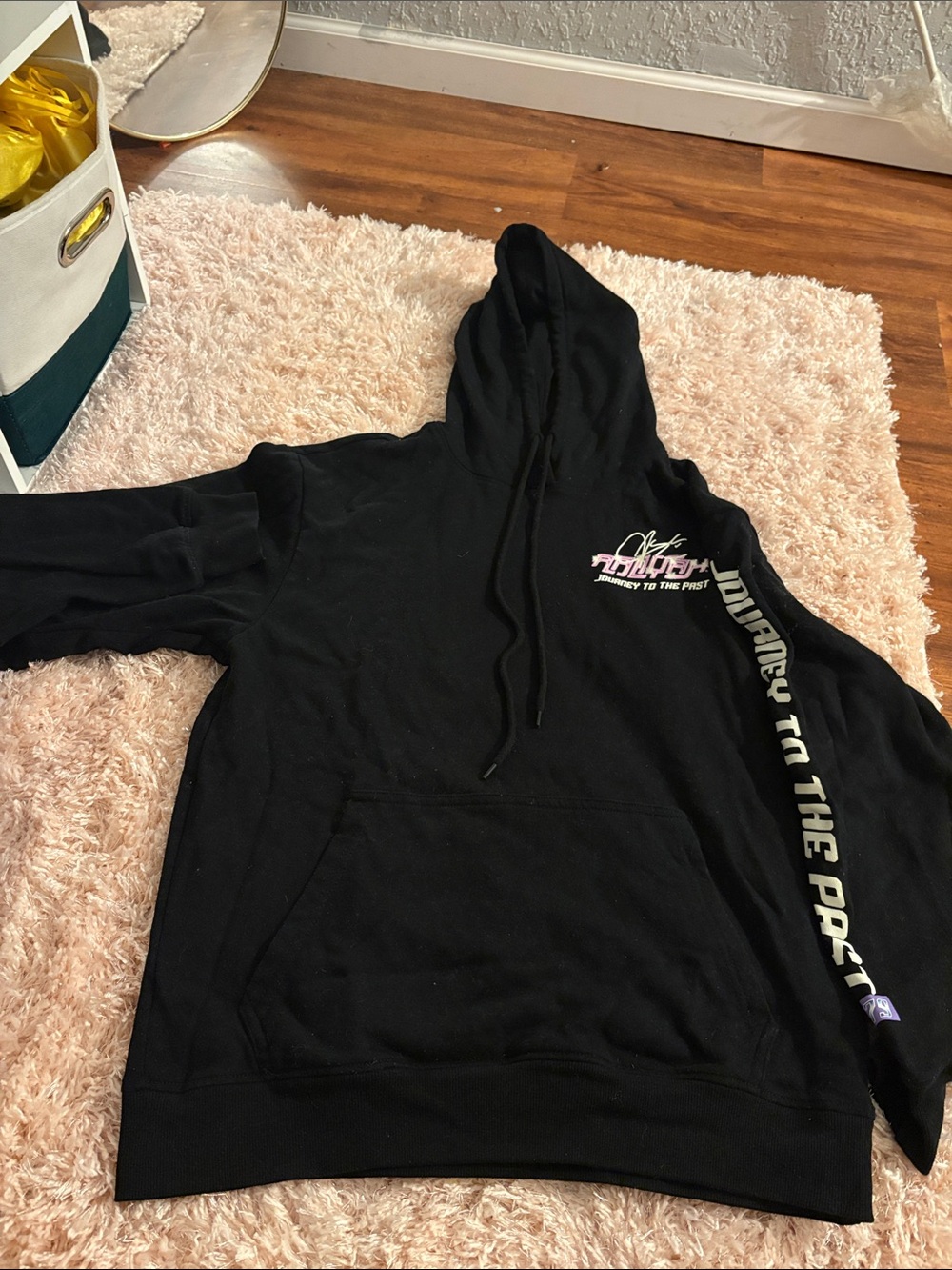 Unbranded Black Hoodie with 'Journey To The Past' Graphic